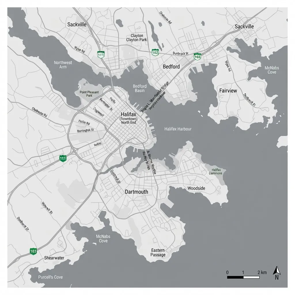 Map showing Kalkül's location in Halifax, Nova Scotia